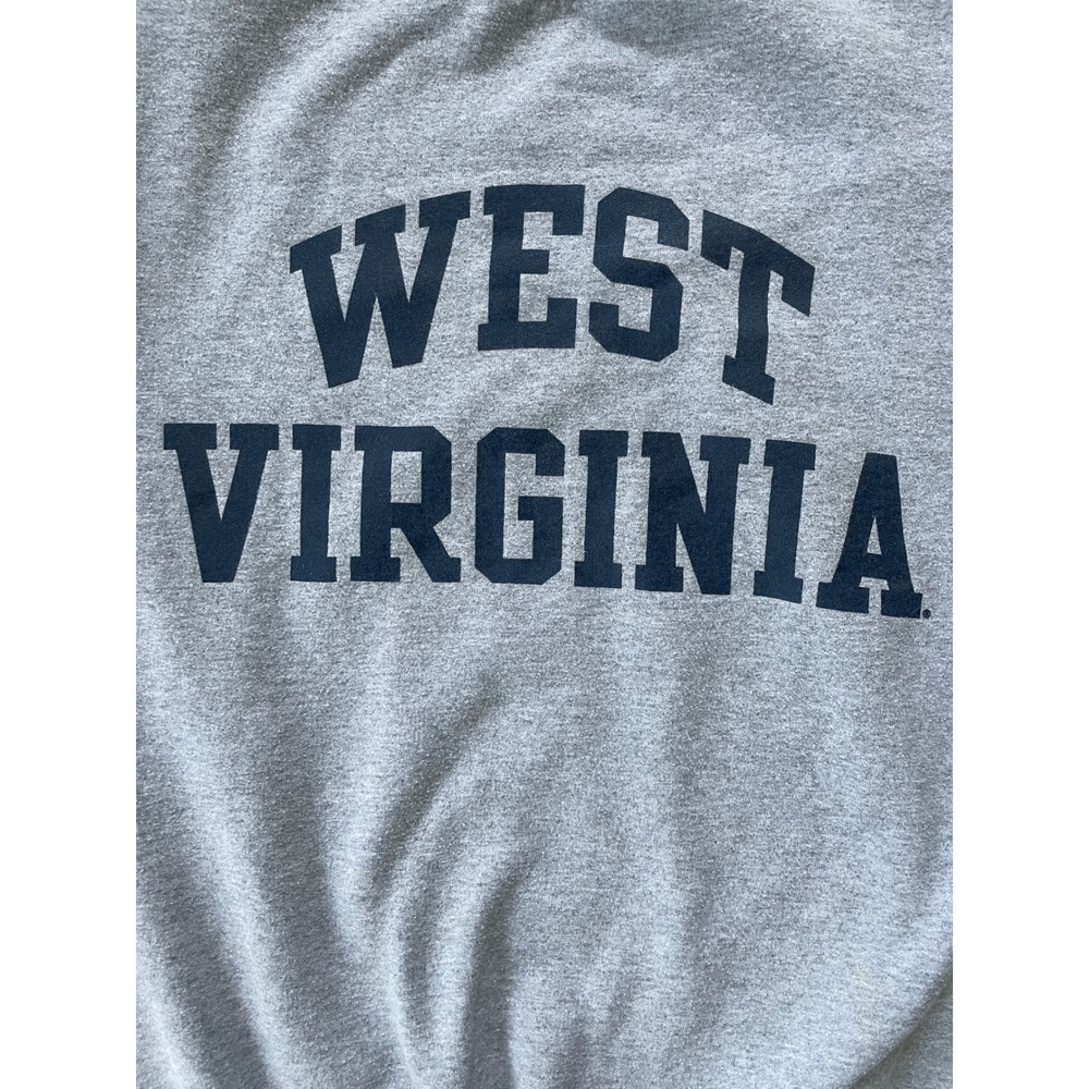 Champion Mens Small Sweatshirt Gray West Virginia Eco Fleece Crewneck Pullover - Picture 4 of 12